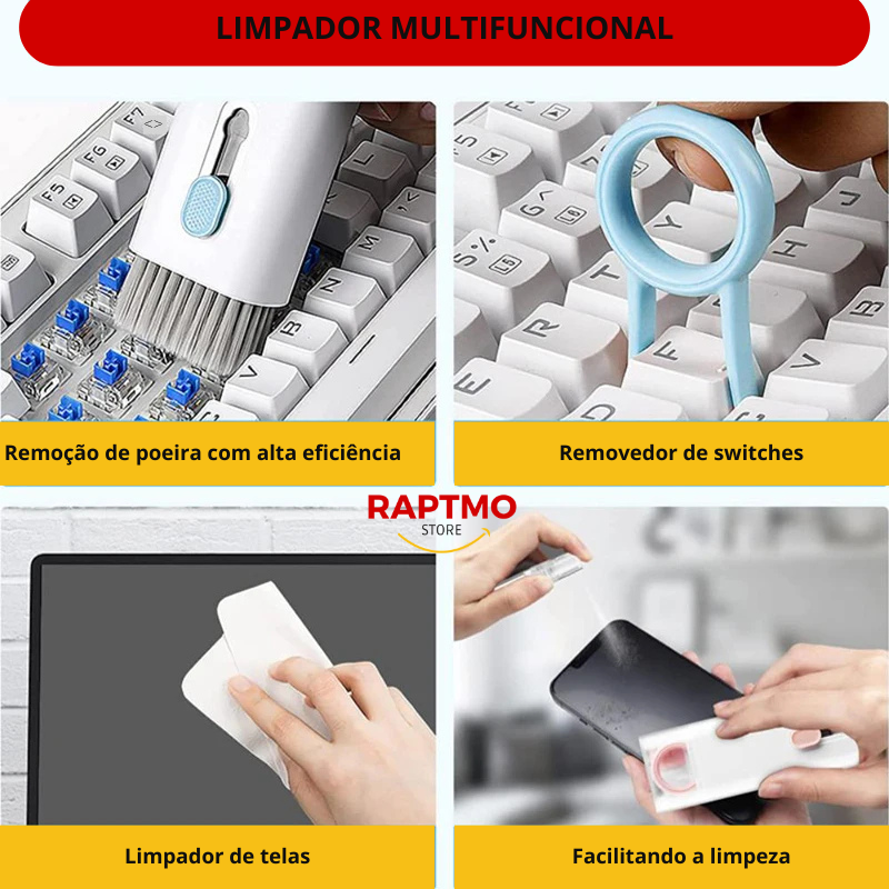 Kit Limpeza Multifuncional 7 em 1